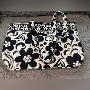 Vera Bradley Black and White Floral Tote